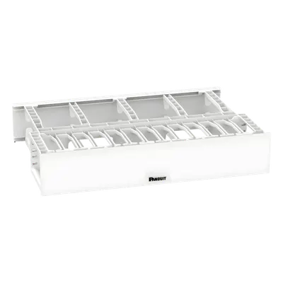Organizador de Cables Horizontal / Alta Densidad / Doble Frontal y Posterior / Rack 19 in / 2UR / Categoría 6 y 10G