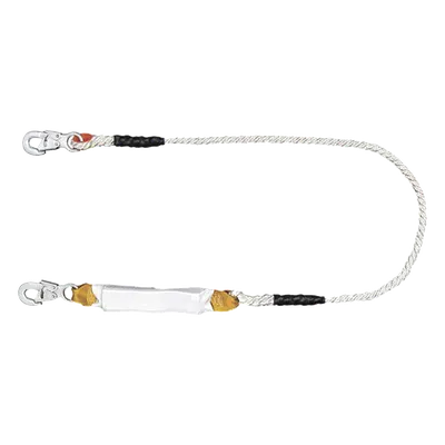 Amortiguador de Caída / Cable de Nylon 13 mm / 2 Ganchos de Ojo de Seguro Doble / Largo 1.5 m (4.9 ft) / Extensión 2.65 m (8.7 ft) / 0.80 kg