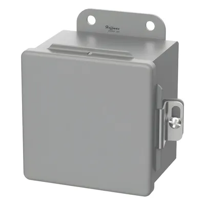 Gabinete de Bisagra Continua / NEMA 12 / 6 x 4 x 3 in (152 x 102 x 76 mm) / Acero Dulce / Montaje en Pared / Abrazaderas Atornilladas