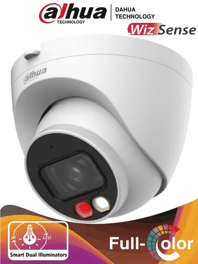 Cámara IP domo Dahua DH-IPC-HDW2249T-S-IL de 2 MP y luz dual