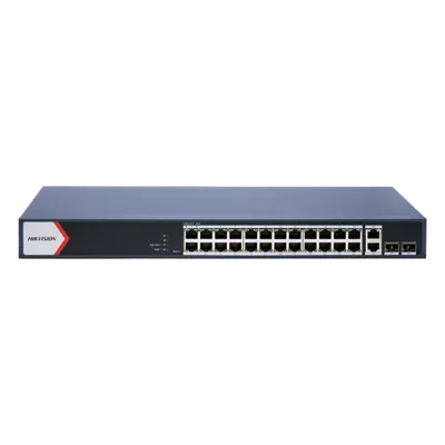 Switch PoE+ Hikvision DS-3E1528P-EI/M de 24 puertos Gigabit