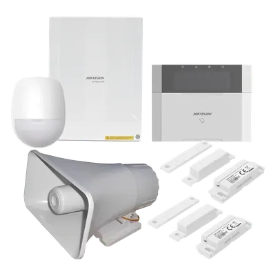Kit de alarma híbrido Hikvision DS-PHA64-LP/PACK(30W) con 64 zonas