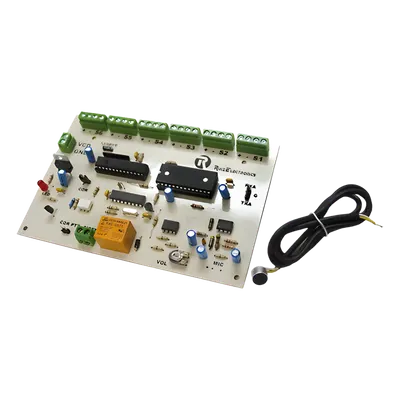 Tarjeta Radio Alert / 6 Zonas / Activación DTMF o Llave de Seguridad / Relevador 5A / Monitoreo Audio 1 Minuto