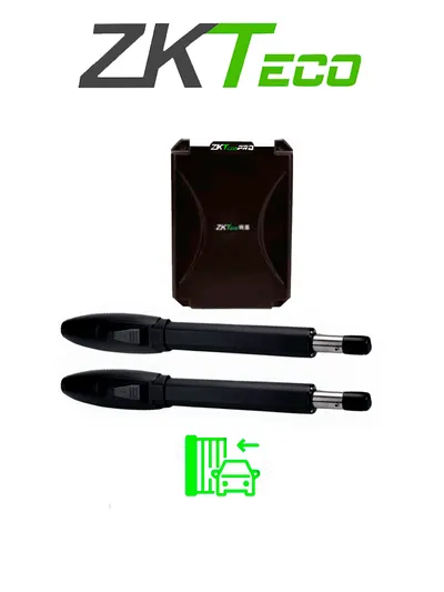 ZKSW300DCB - Kit de Pistones de Aluminio, Para Puertas Abatibles de Doble Servicio, Soporta 300 kg por Puerta, Instalación Sencilla sin Soldadura, Accesorios Incluidos, Alimentación 110V (Funciones limitadas)