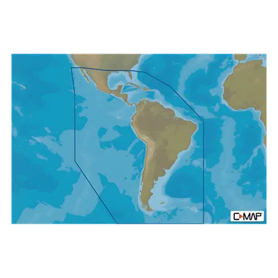 Carta náutica C-MAP M-SA-Y038-MS para Caribe y Sudamérica
