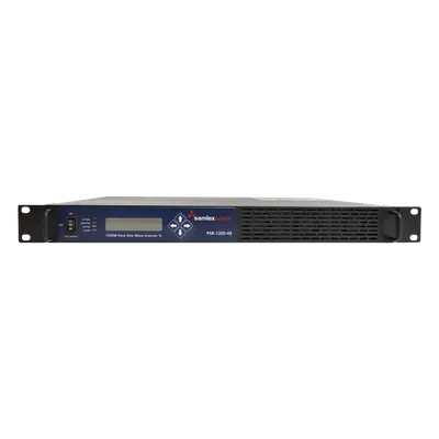 Inversor de Onda Pura / 1200 W Continuos / 2000 W Pico / 48 Vcc Entrada / 100-120 Vca Salida / Montaje Rack 19" 1U / THD Bajo