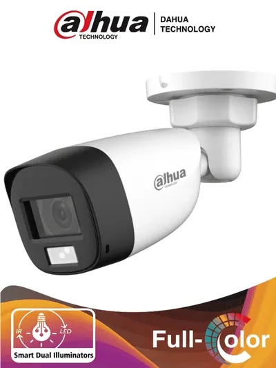 Cámara bullet Dahua DH-HAC-HFW1200CLN-IL-A con luz dual y audio