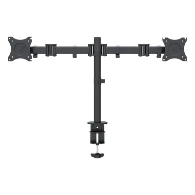Montaje de Escritorio articulado para 2 monitores de 13 a 27" /  Soporta hasta 10 kg / Vesa 75 x 75 / 100 x 100 / Acero / Giro: 360°