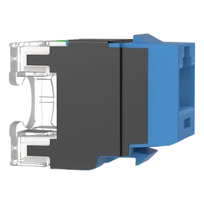 Módulo Jack de Cobre / Categoría 6A / 500 MHz / Terminación 110 / Keystone / RJ45 / Azul