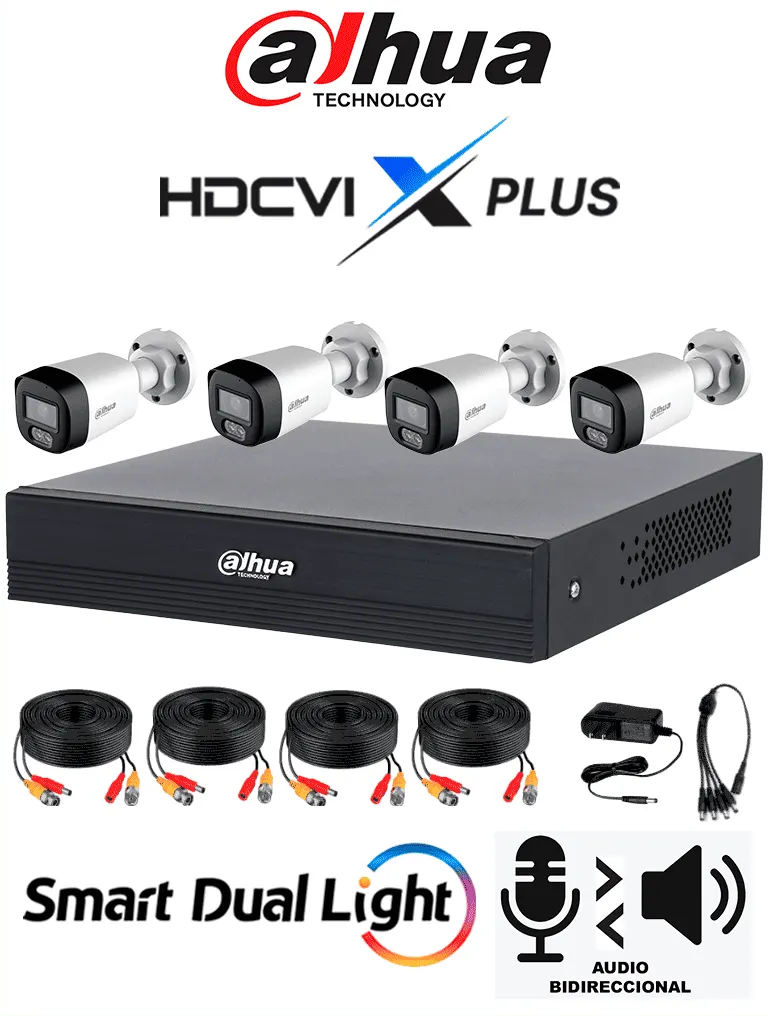 Kit de videovigilancia Dahua DH-KIT/XVR1B04-I/T con 4 cámaras Full HD