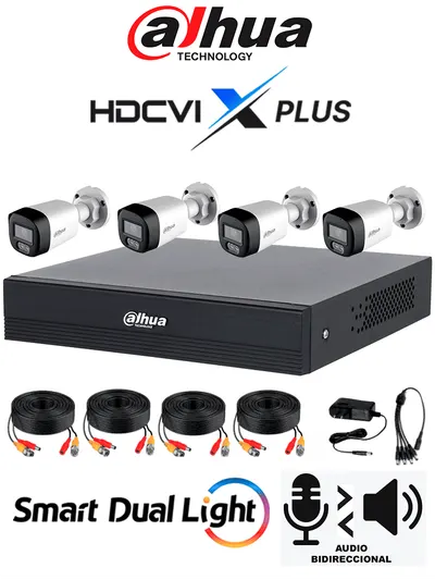Kit de videovigilancia Dahua DH-KIT/XVR1B04-I/T con 4 cámaras Full HD