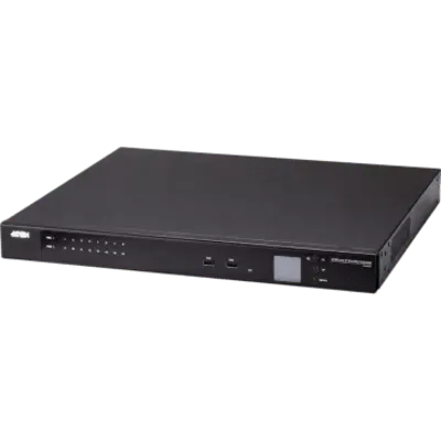 Switch KVM over IP DigiKVM 16 Puertos / Video Remoto 4K 3840 x 2160 @ 30Hz / Hasta 100 m Cat 5e/6 / Dual 10G NIC + 2 SFP+ / TLS 1.3 FIPS 140-3 / LCD 1.6 Pulg / Rack Metal