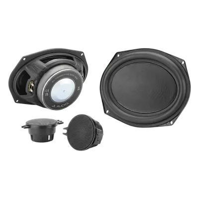 Par de Bocinas / Sistema de Audio Componente 2 Vías / Instalación Directa (Custom-Fit) / Filtros Crossover Integrados High-Pass y Low-Pass / Diseño de Marcos y Placas Adaptadoras Exclusivos / Compatible RAM-Toyota-Chevrolet-GMC