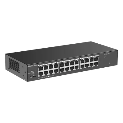 Switch Gigabit RUIJIE RG-ES124G-L de 24 puertos y diseño silencioso