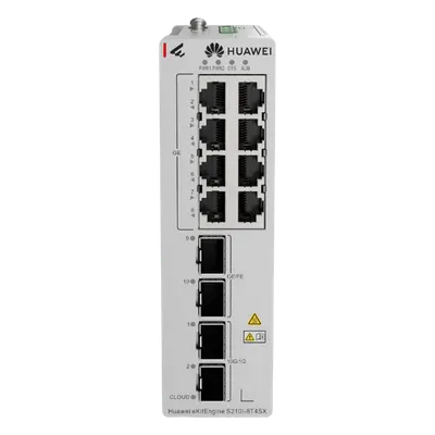 Switch Industrial / 8 Puertos RJ45 Gigabit / 2 SFP + 2 SFP+ 10G / Montaje Riel DIN / Fuente Redundante 1+1 / IP40 / -40°C a 75°C