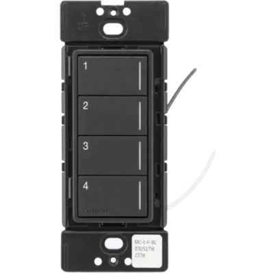 Teclado de escenas Lutron RadioRA 3 RRSTW4BMN de 4 botones