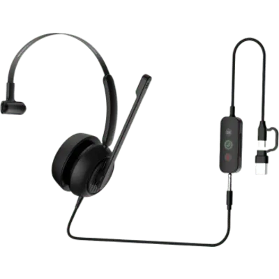 Auricular Diadema / USB-C / USB-A / 3.5 mm / Cancelación AI / Drivers 40 mm / Dynamic EQ / 118 g / -10 °C a +50 °C