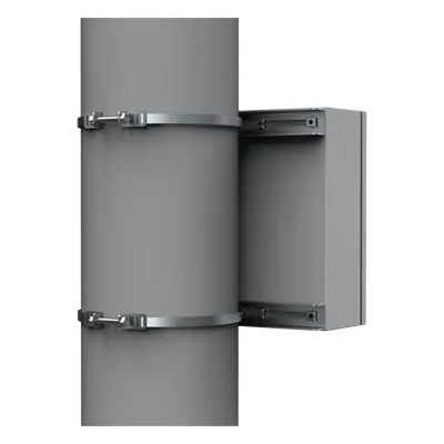 Kit de Fijación para Postes / Acero Galvanizado / Carga Máxima 900 N / Diámetro Poste 80-250 mm (3.15-9.84 in) / 2 Perfiles / Largo 496 mm (16.27 ft)