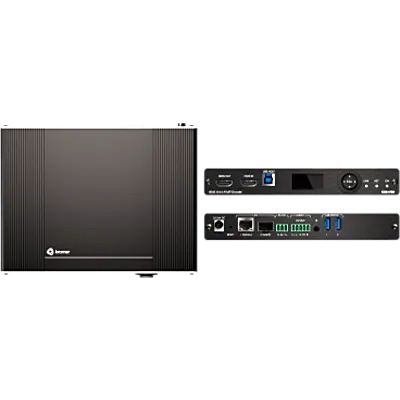 Codificador AVoIP 4K60 4:4:4 | Transmisión por Ethernet o Fibra | Audio Dante, USB, IR, RS-232, CEC | Códec Visualmente Sin Pérdidas | PoE+ | Gestión por Web y API