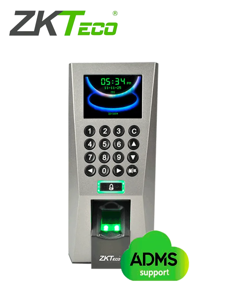 ZKTECO F18MF - Control de Acceso y Asistencia / 3000 Huellas / 5000 Tarjetas Frecuencia 13.56 Mhz / 30000 Registros / Tarjetas MF / TCPIP /  USB / Compatible con Software Gratuito ZK Access 3.5