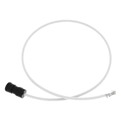 Cable de Conexión en Campo Jack a Plug RJ45 / Cat 6A / CMP Plenum / 1 m (3.28 ft) / Blanco