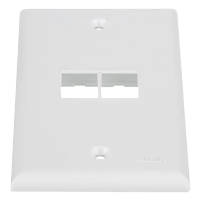 Placa de pared PANDUIT NK2FNWH para 2 módulos Keystone