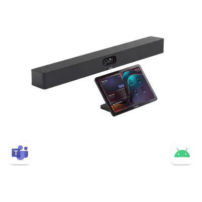 Barra de Videoconferencia / 4K Ultra HD / Dual Cámara 48 MP / Audio 8 Micrófonos MEMS / Android 13 / BYOD USB-C o Inalámbrico / Wi-Fi 6 / Bluetooth 5.0