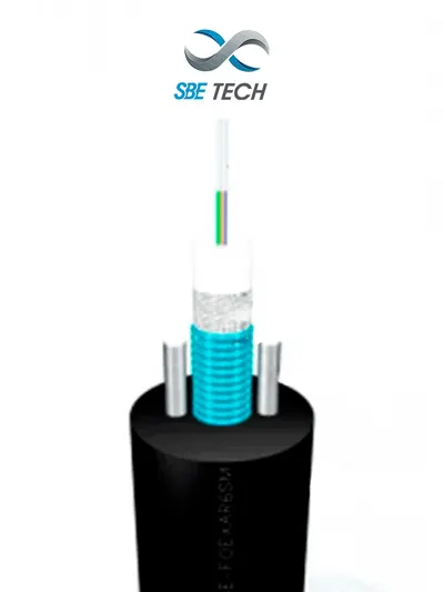 SBE TECH FOEXAR6SM-  Fibra óptica con armadura metálica de 6 hilos monomodo OS2 para exterior. (Precio por metro) 1 pieza = 1 metro, la venta es en múltiplos de 100 metros.