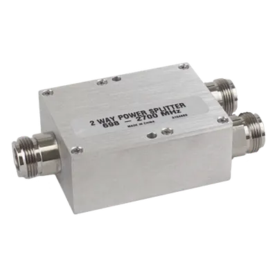 Divisor de Potencia Wilkinson / 2 Vías / 694-2700 MHz / 50W / Conectores 4.3-10 / IP64 / PIM -154 dBc