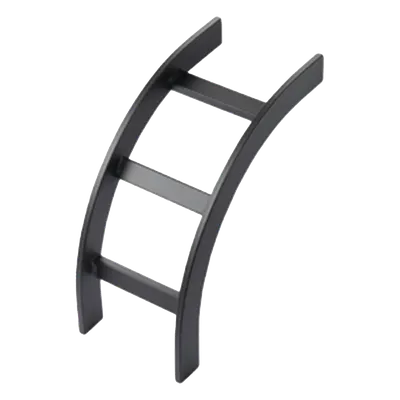 Accesorio de Escalerilla / Curva Vertical Exterior / 12 in (305 mm) Ancho / Acero Tubular / Negro RAL 9005