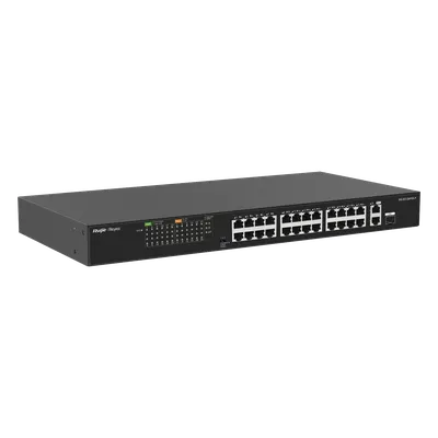 Switch PoE+ RUIJIE RG-ES126FGS-P de 24 puertos y 370 W
