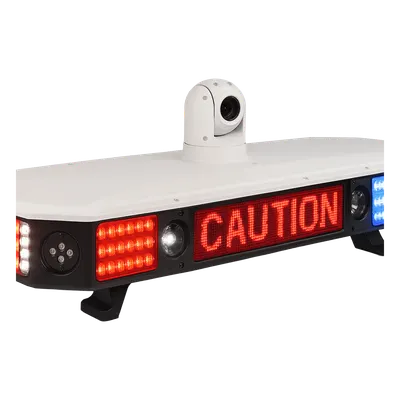 Sistema de Luces de Emergencia para Vehículos Policiales / 8 Cámaras HD AI / PTZ 30x / 6 TOPS / 4G/5G / Sirena 100W / Pantalla LED / RGB 20,000 h