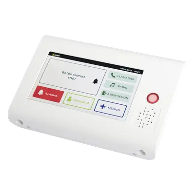 Terminal para habitación hospitalaria IBERNEX NX1021 con pantalla táctil de 7 pulgadas