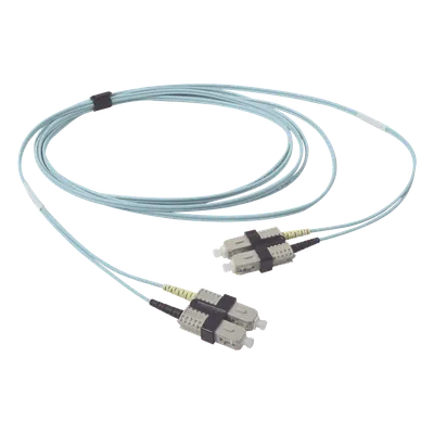 Jumper de Fibra Óptica / Multimodo OM3 50/125 / SC-SC Duplex / OFNR / 2 m (6.56 ft) / Aqua