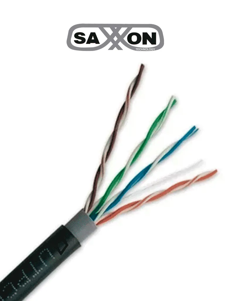 Cable UTP Cat5e SAXXON OUTPCAT5ECOPEXT100 para exterior, 100 metros