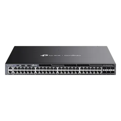 Switch gestionable TP-Link SG6654XHP con 48 puertos PoE+ y 6 ranuras 10G